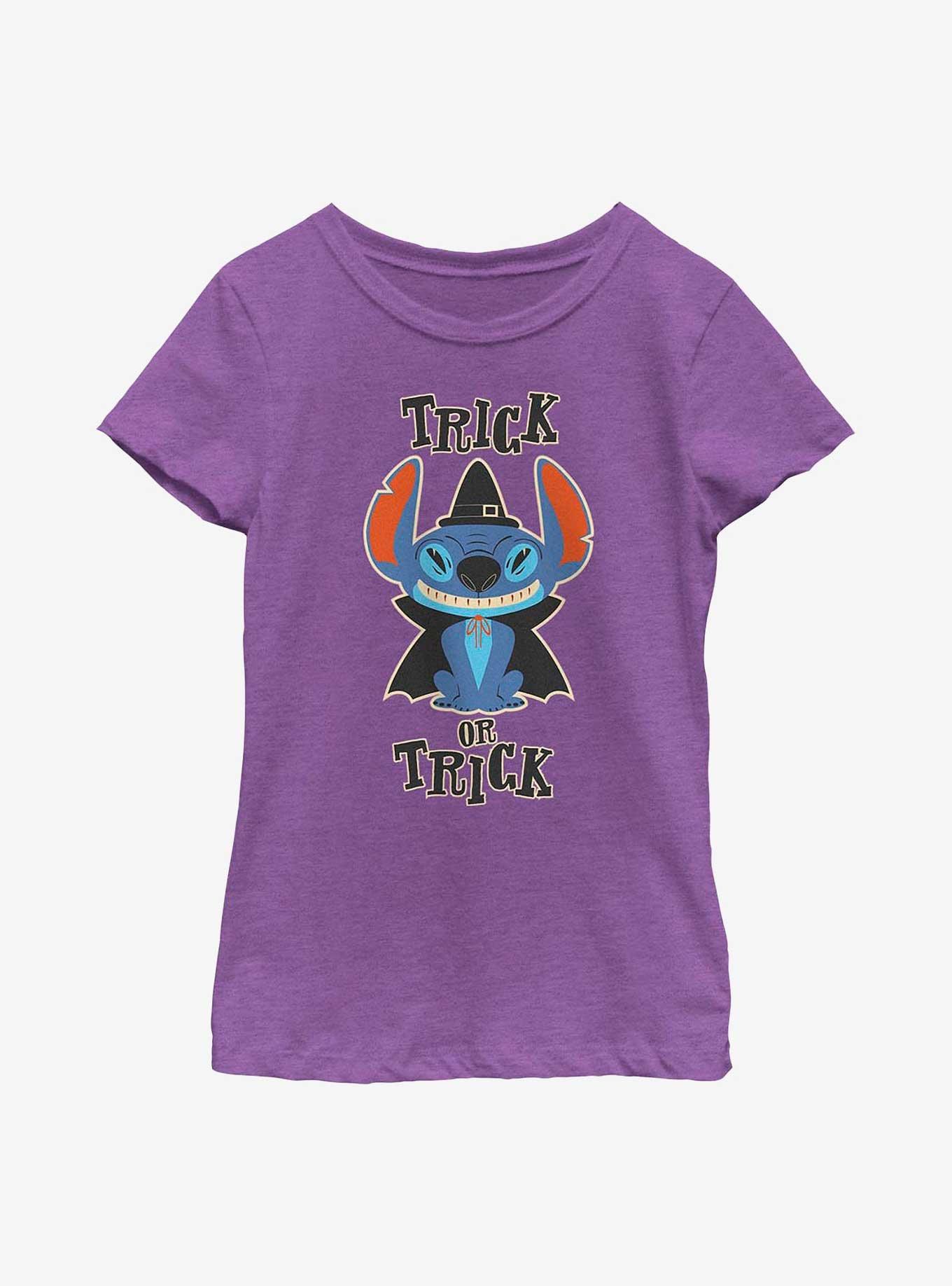 Disney Lilo & Stitch Trick Or Trick Youth Girls T-Shirt, PURPLE BERRY, hi-res