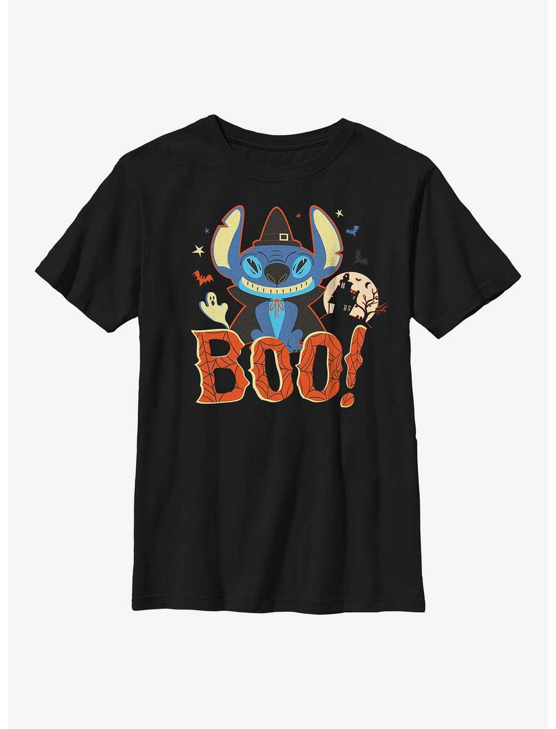 Disney Lilo & Stitch Boo! Youth T-Shirt, BLACK, hi-res