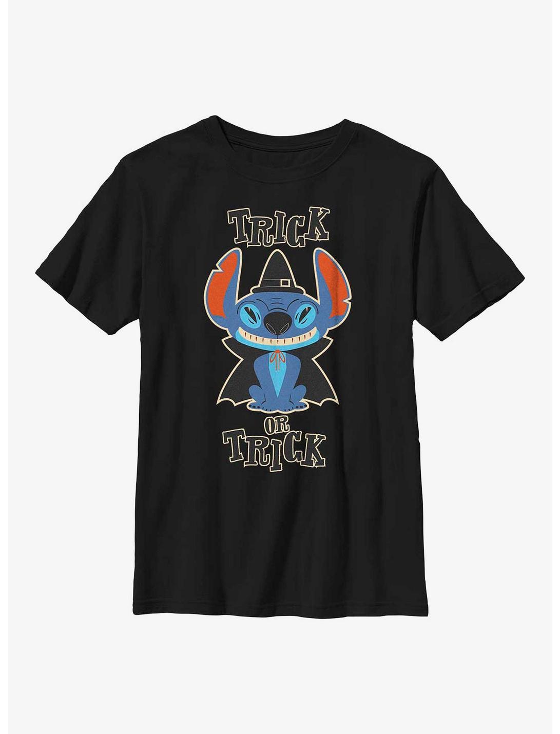 Disney Lilo & Stitch Trick Or Trick Youth T-Shirt, BLACK, hi-res