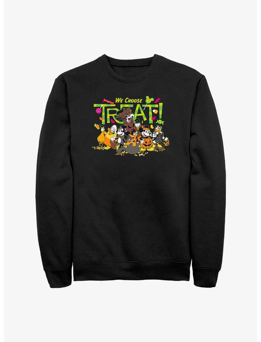 Disney Mickey Mouse & Friends We Choose Treat Sweatshirt, BLACK, hi-res