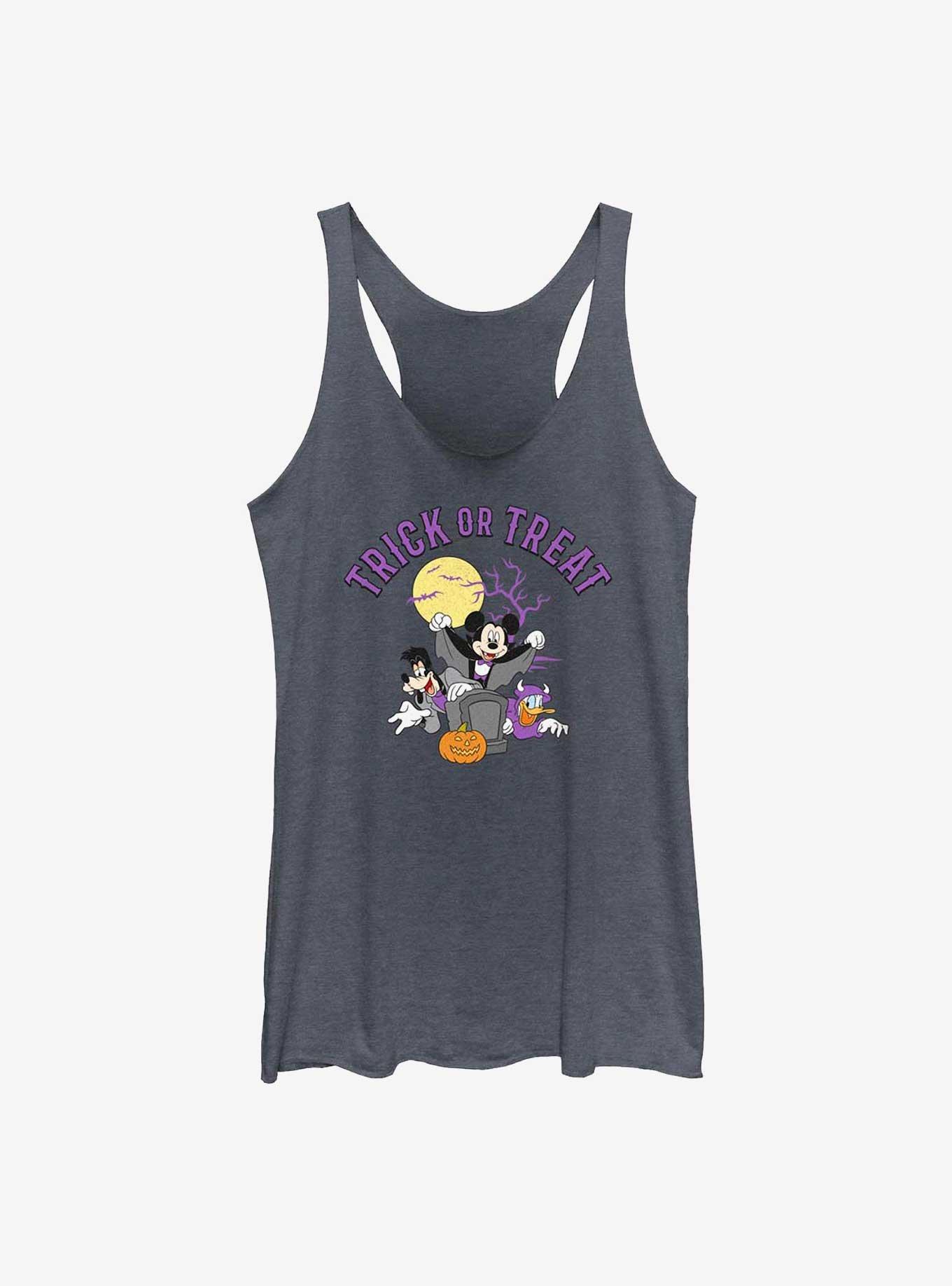 Disney Mickey Mouse & Friends Trick Or Treat Womens Tank Top, NAVY HTR, hi-res