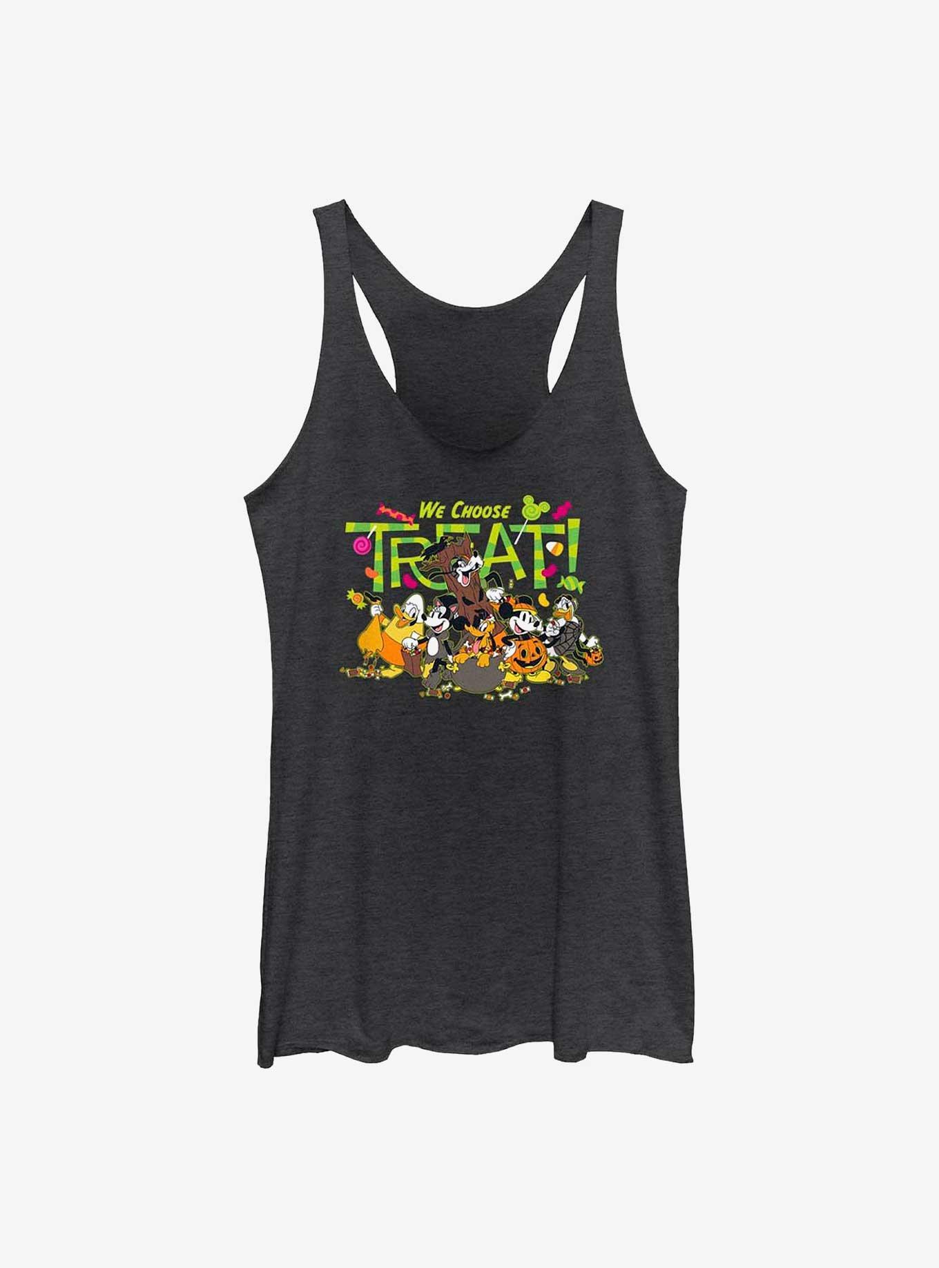 Disney Mickey Mouse & Friends We Choose Treat Womens Tank Top, BLK HTR, hi-res