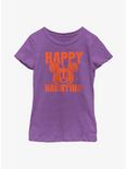 Disney Mickey Mouse Happy Haunting Pumpkin Youth Girls T-Shirt, PURPLE BERRY, hi-res