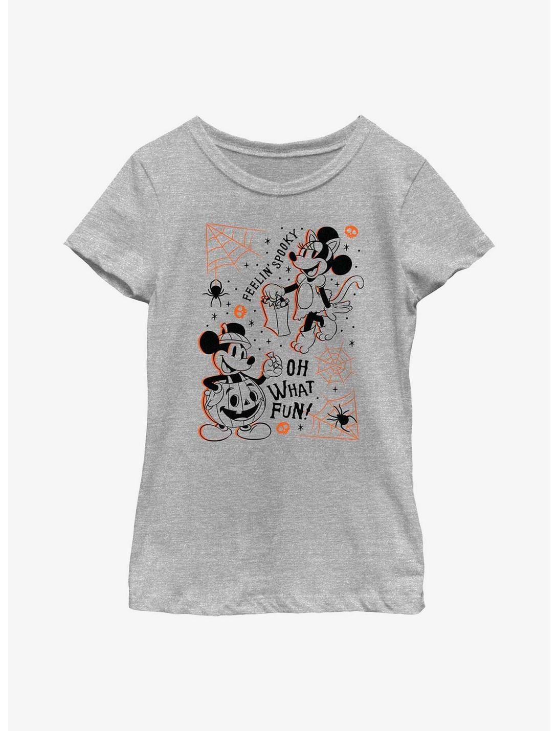 Disney Mickey Mouse & Minnie Mouse Feelin Spooky Youth Girls T-Shirt, ATH HTR, hi-res