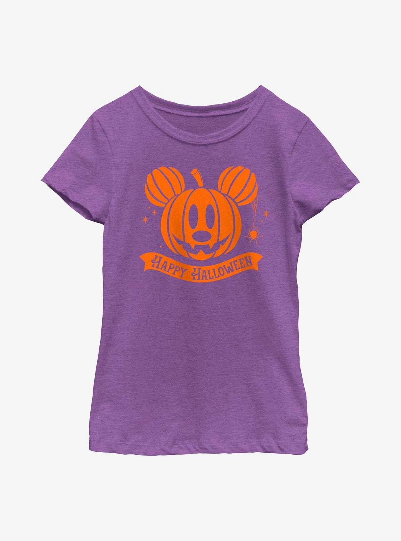 Disney Mickey Mouse Pumpkin Head Youth Girls T-Shirt, , hi-res