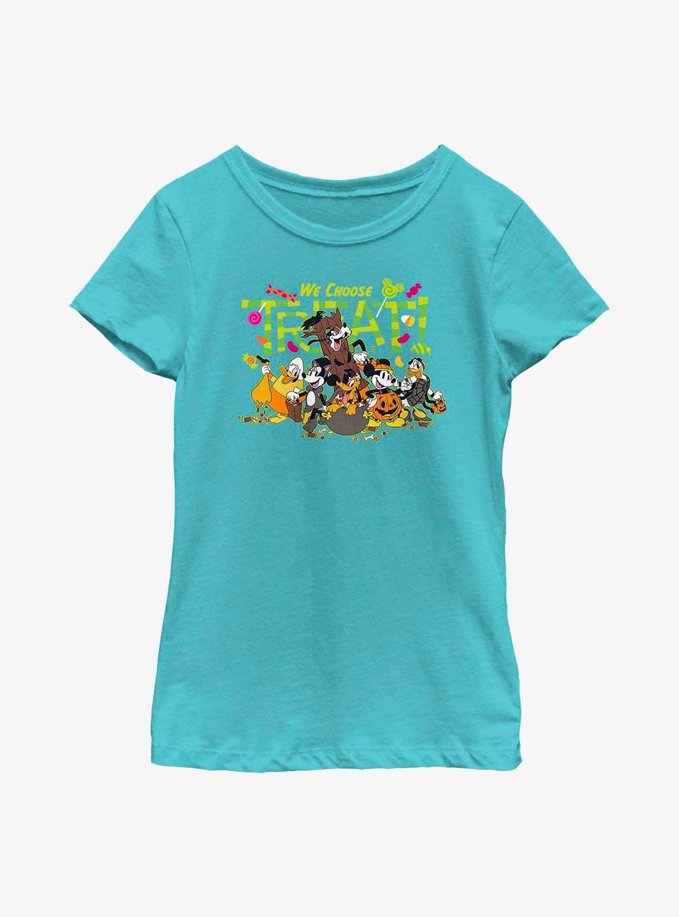 Disney Mickey Mouse & Friends We Choose Treat Youth Girls T-Shirt, TAHI BLUE, hi-res