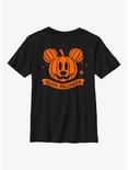 Disney Mickey Mouse Pumpkin Head Youth T-Shirt, BLACK, hi-res