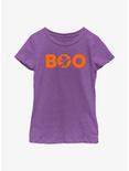 Disney Minnie Mouse Boo On A Broomstick Youth Girls T-Shirt, PURPLE BERRY, hi-res
