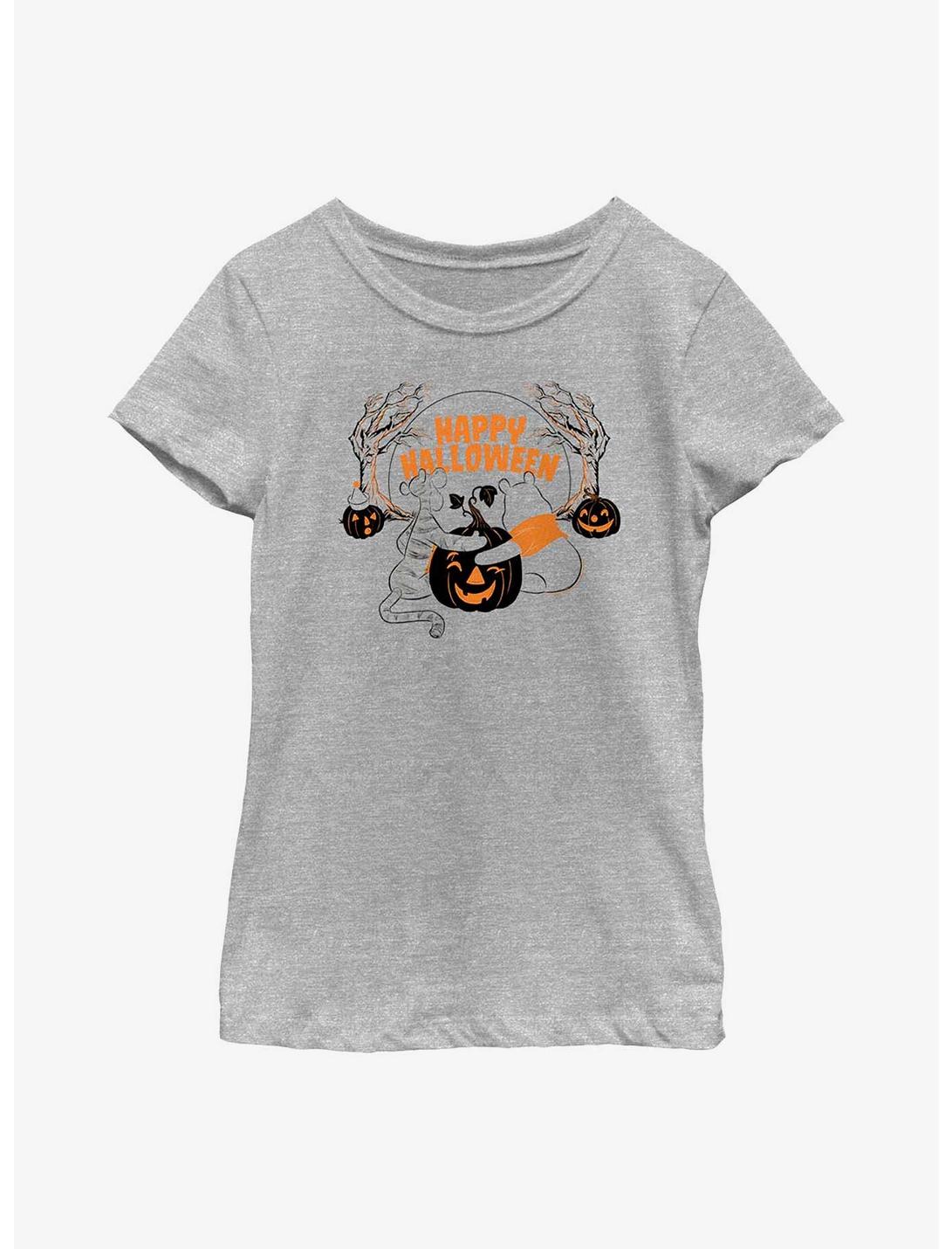 Disney Winnie The Pooh Happy Halloween Youth Girls T-Shirt, ATH HTR, hi-res