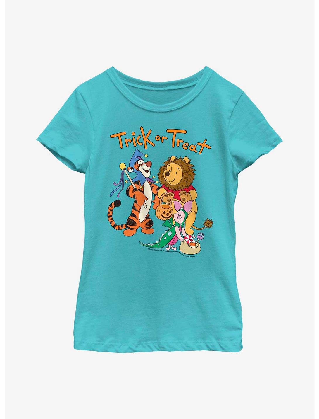 Disney Winnie The Pooh Trick Or Treat Youth Girls T-Shirt, TAHI BLUE, hi-res