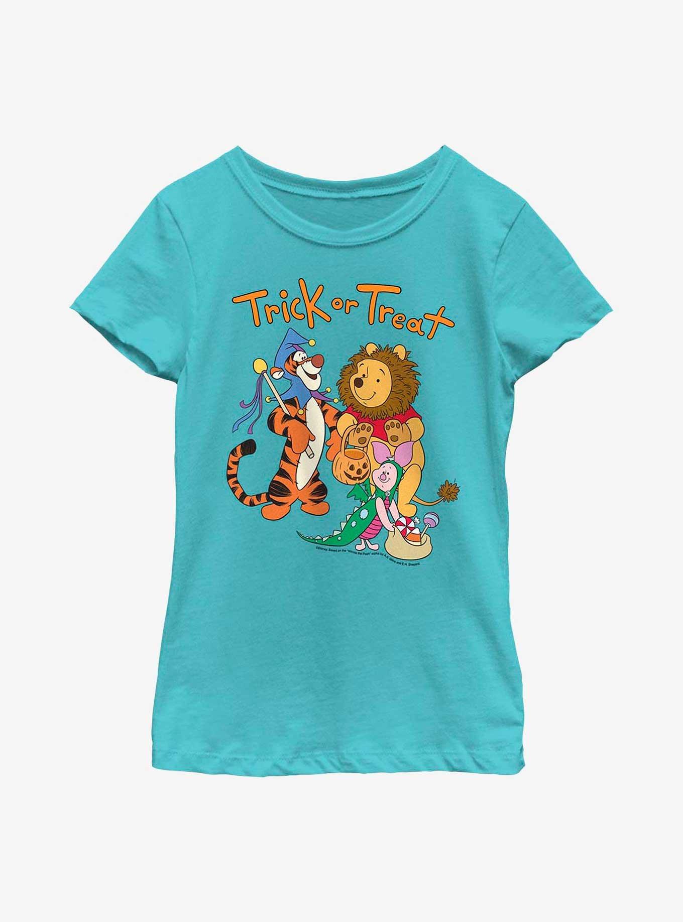 Disney Winnie The Pooh Trick Or Treat Youth Girls T-Shirt, TAHI BLUE, hi-res