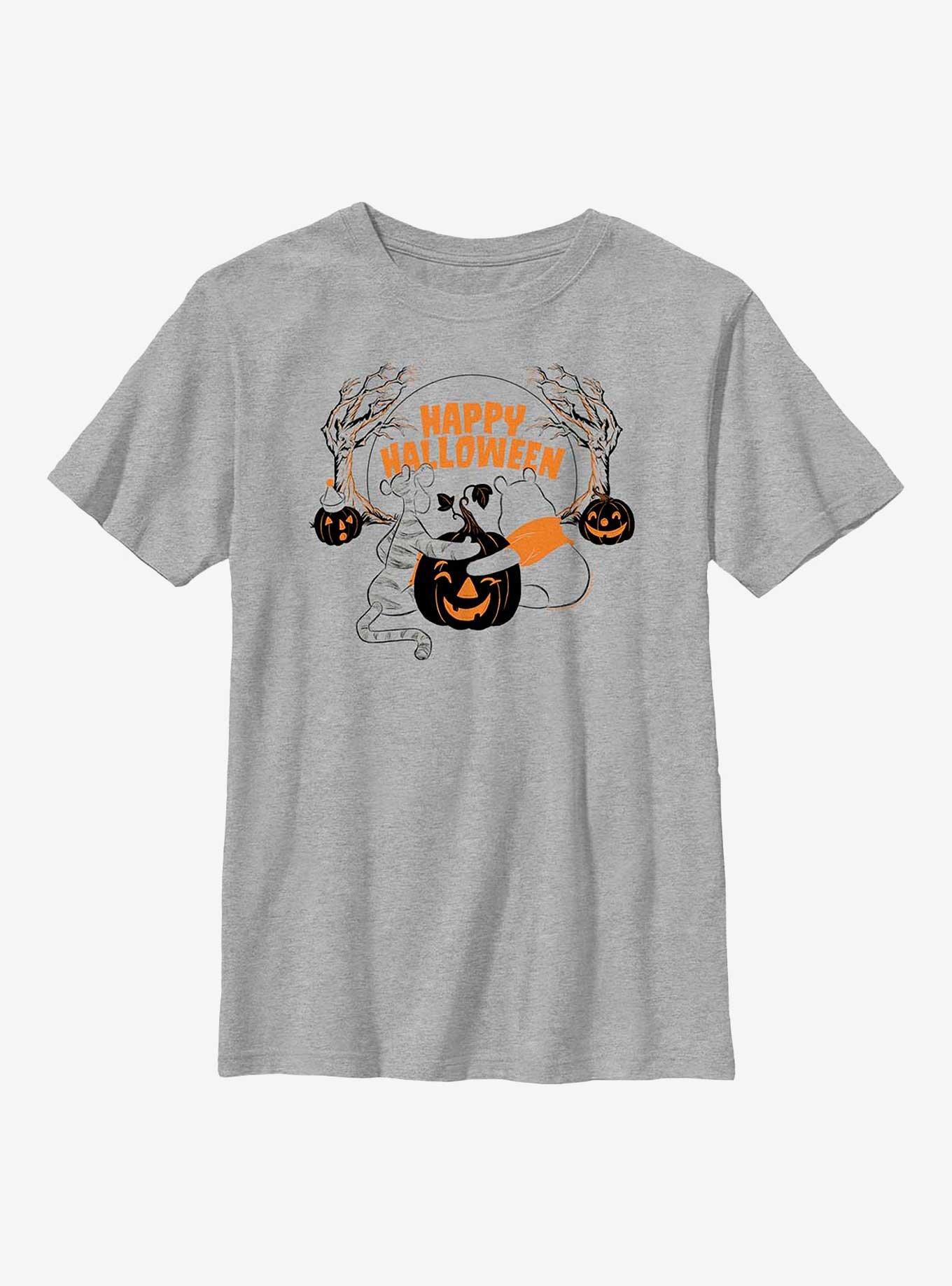 Disney Winnie The Pooh Happy Halloween Youth T-Shirt, ATH HTR, hi-res