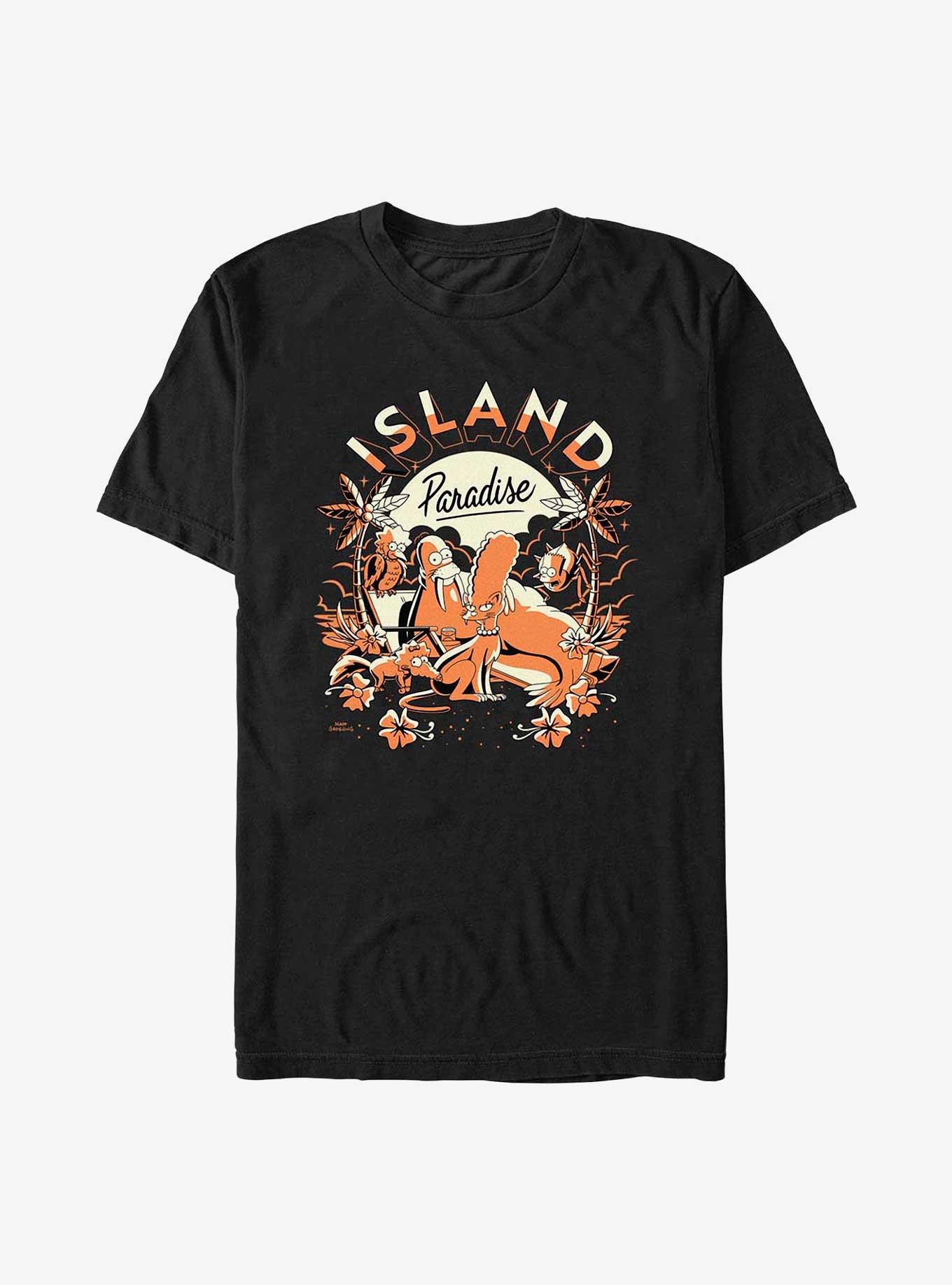 The Simpsons Island Paradise Family T-Shirt, BLACK, hi-res