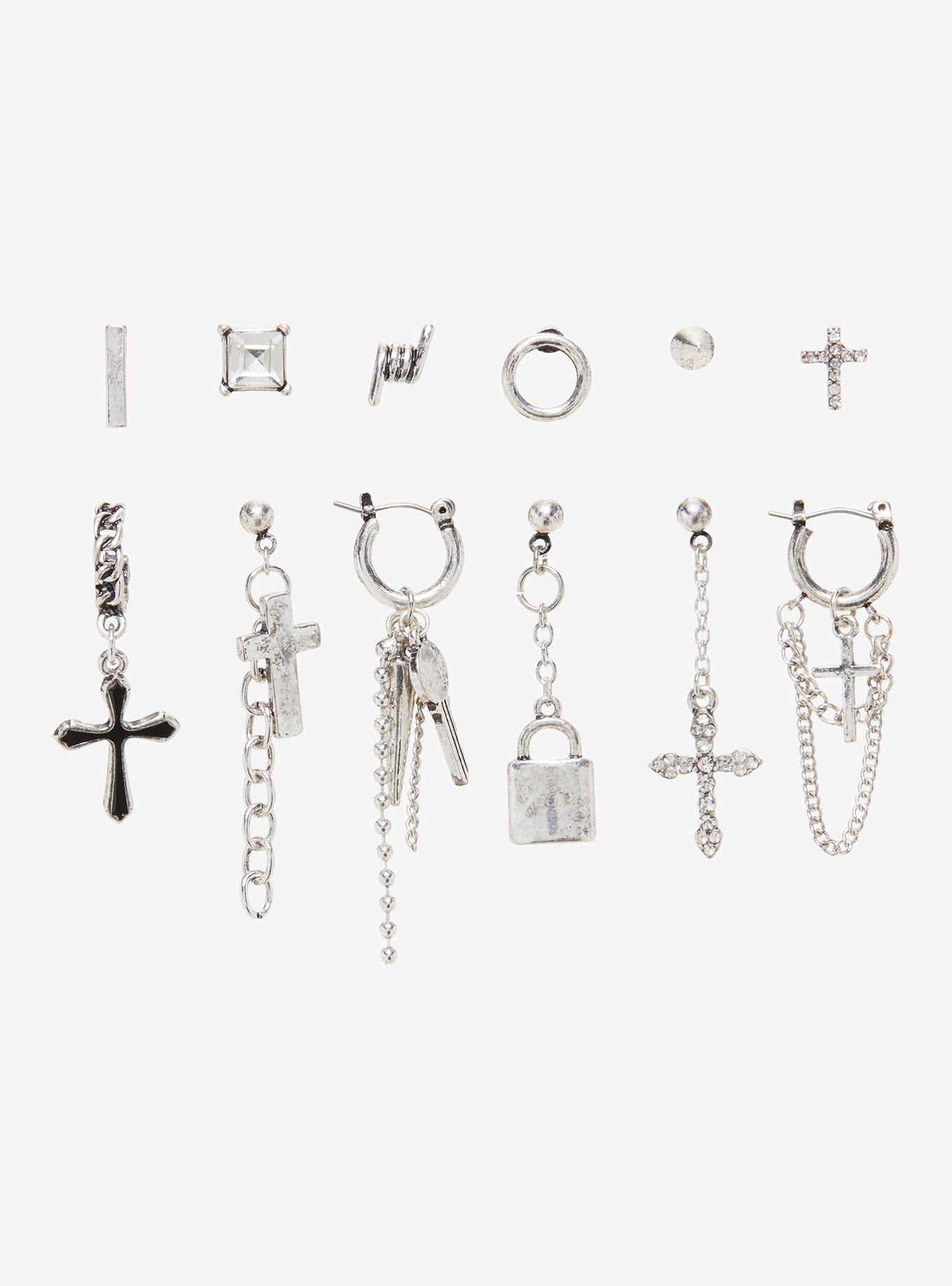 Hot topic store cross earrings