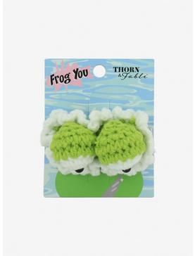Frog Eyes Crochet Hair Clip, , hi-res
