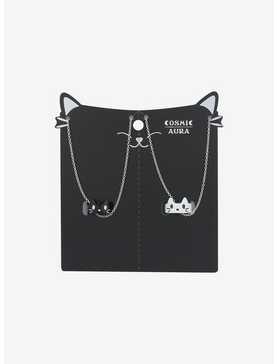 Black & White Cat Ring Best Friend Necklace Set, , hi-res