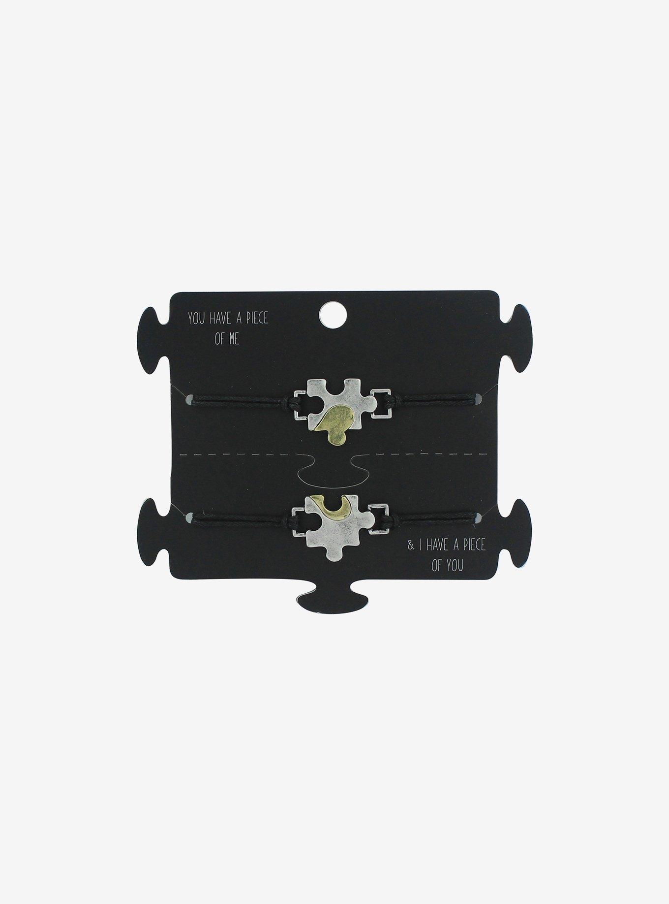 Heart Puzzle Piece Best Friend Cord Bracelet Set, , hi-res
