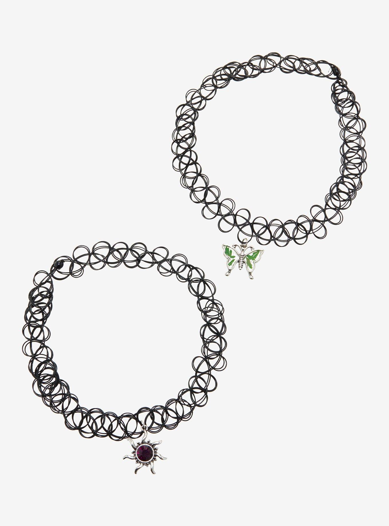 Butterfly Sun Best Friend Tattoo Choker Set, , hi-res