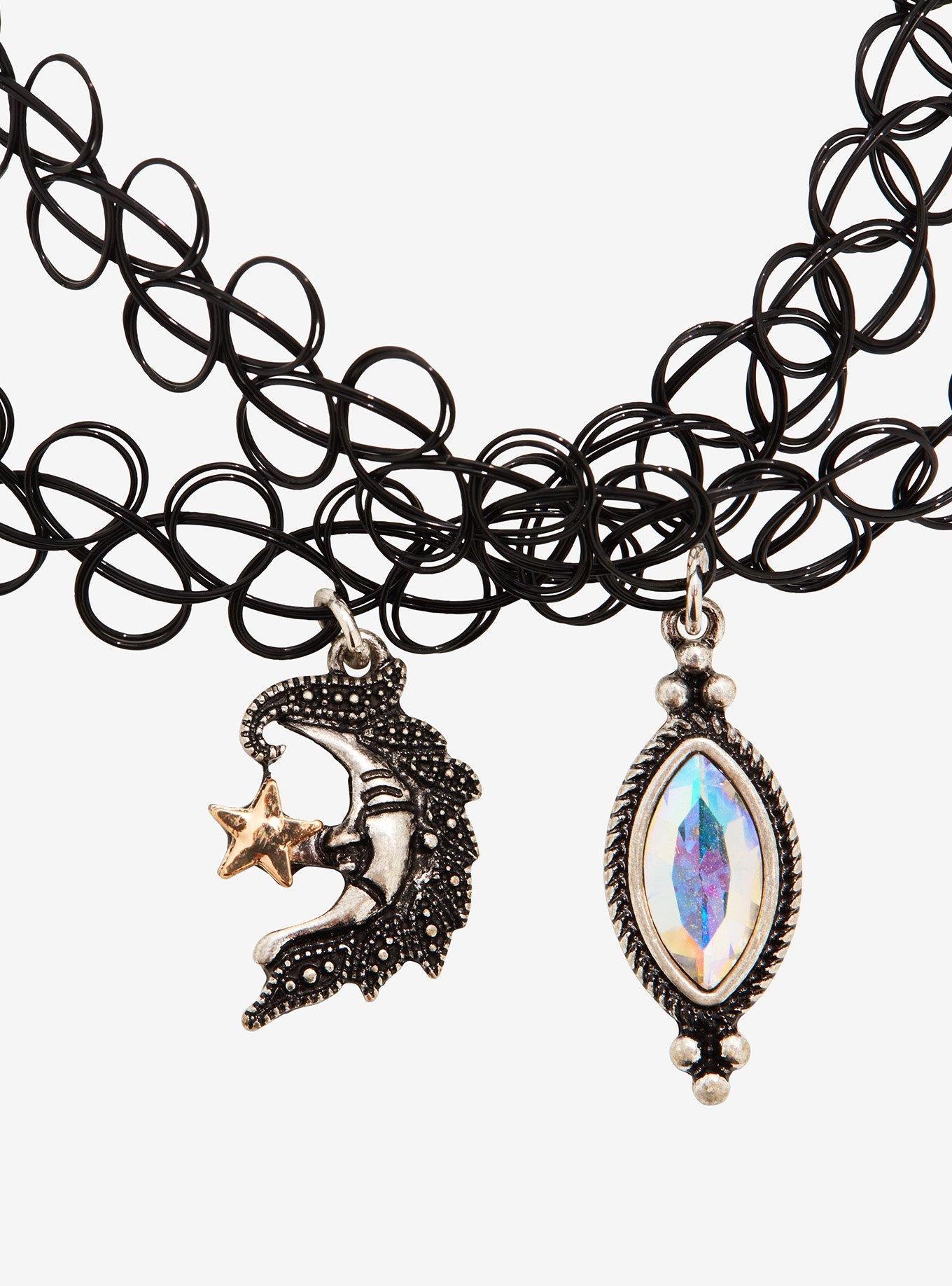Moon Stone Tattoo Choker Set, , hi-res