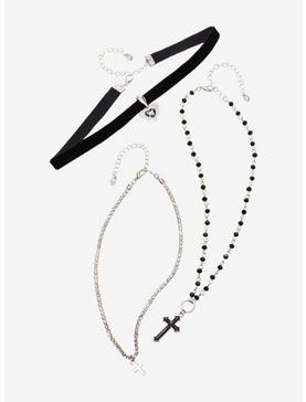 Cross Rosary Necklace Set, , hi-res