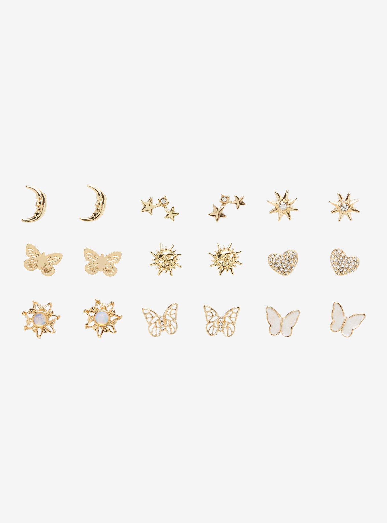 Butterfly Celestial Bling Stud Earring Set | Hot Topic