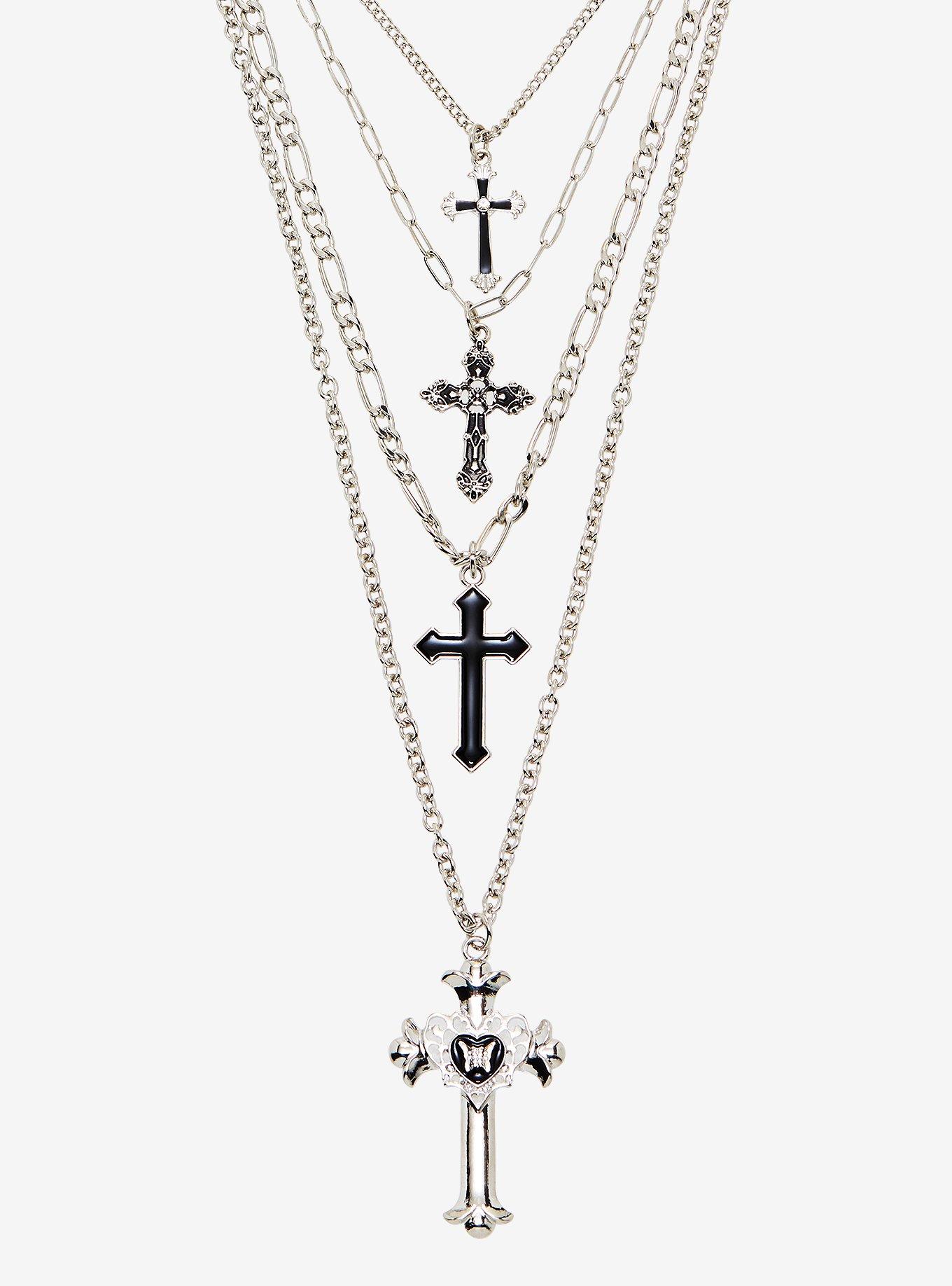 Gothic Cross 4 Layer Necklace