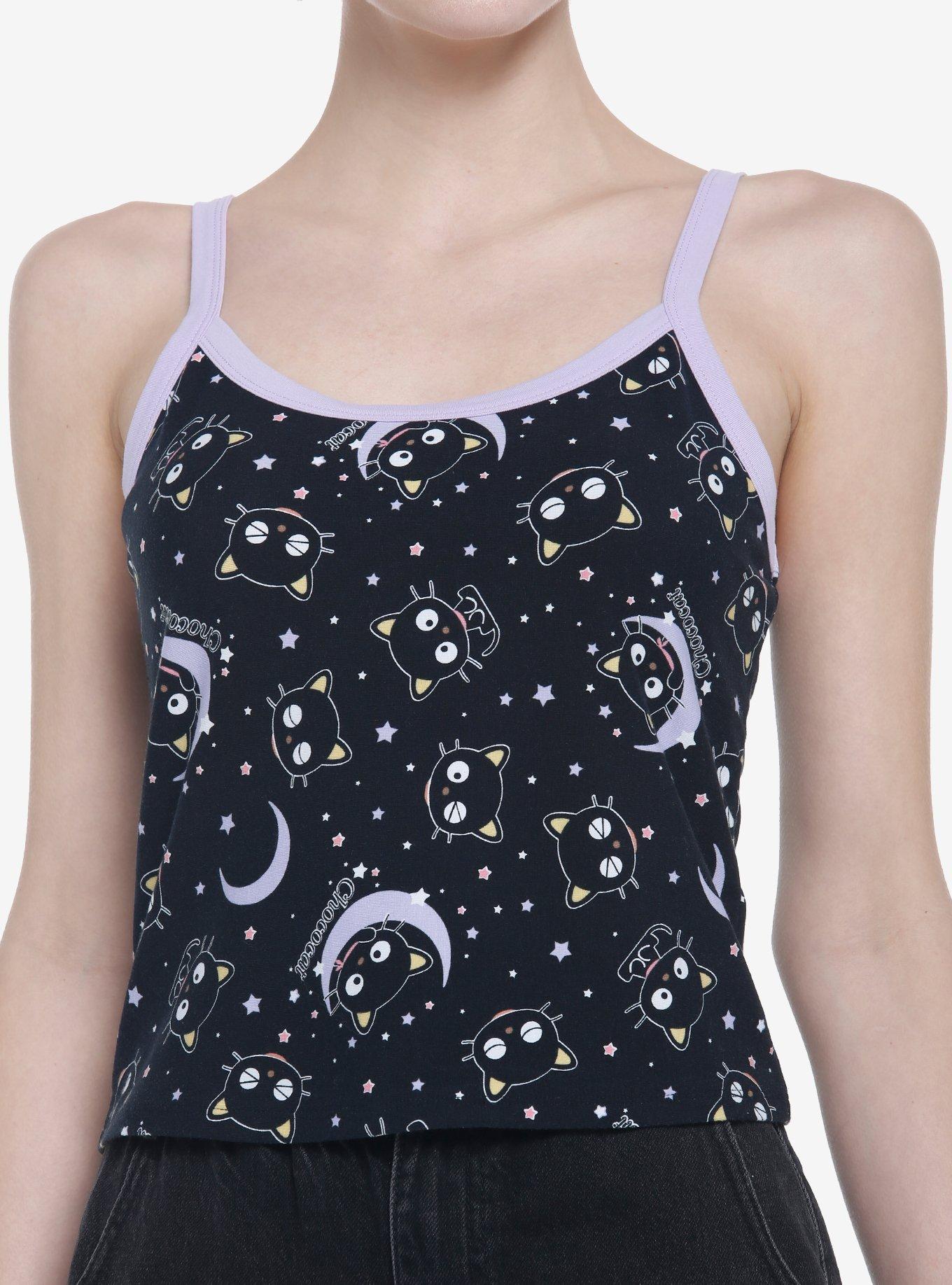 Chococat Moons & Stars Crop Girls Tank Top, MULTI, hi-res