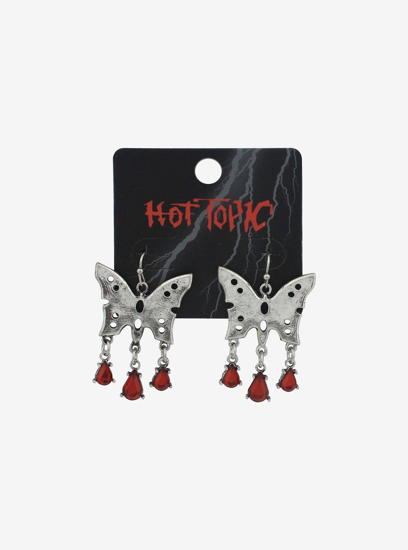 Butterfly Blood Drop Earrings, , hi-res