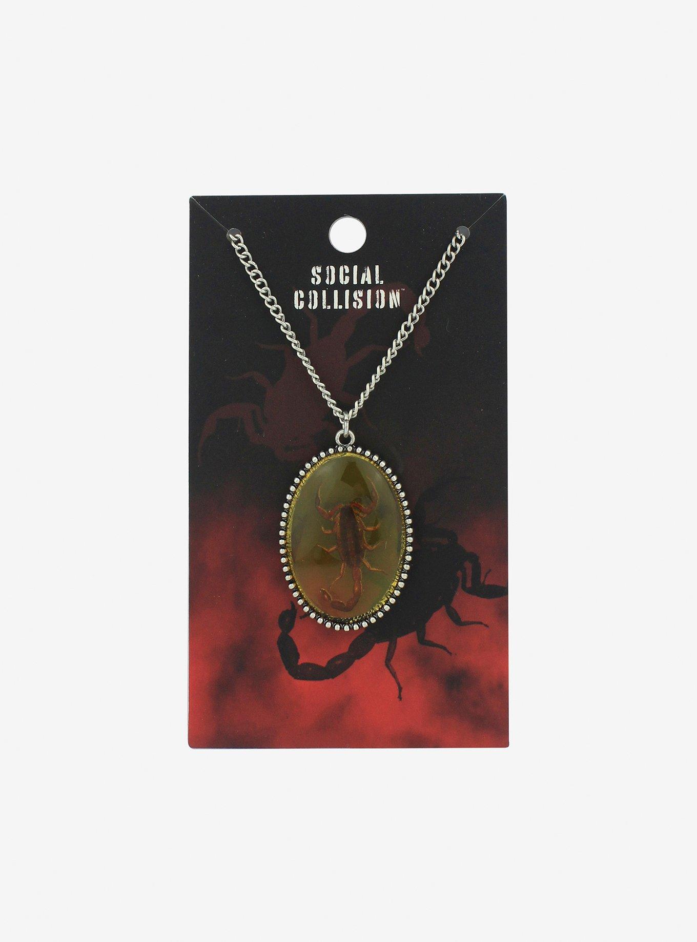 Scorpion Amber Pendant Necklace, , hi-res
