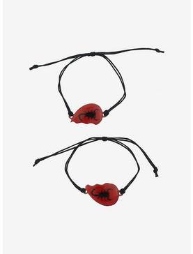 Scorpion Heart Halves Best Friend Cord Bracelet Set, , hi-res
