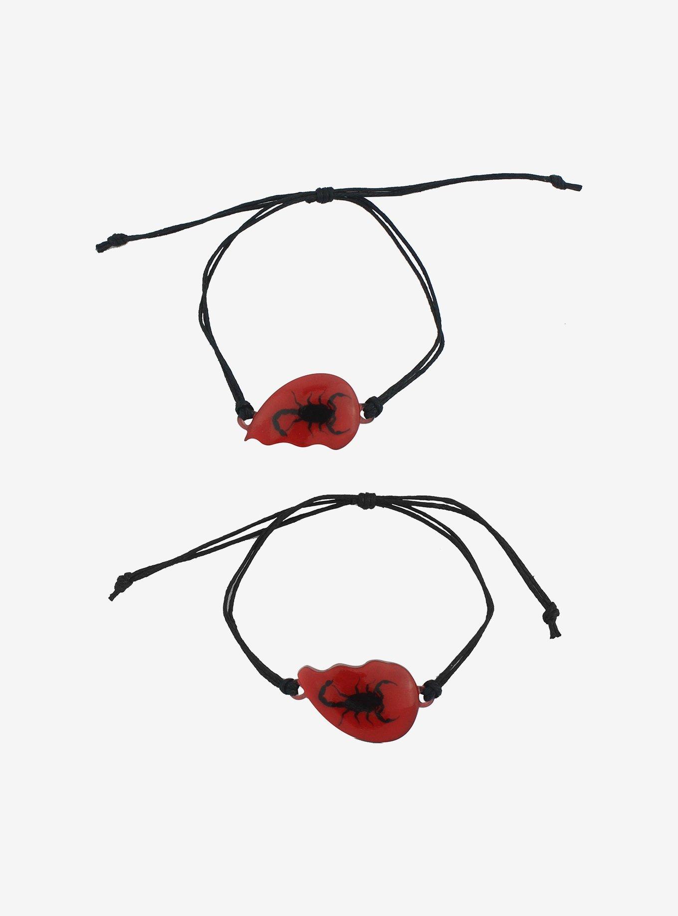 Scorpion Heart Halves Best Friend Cord Bracelet Set, , hi-res