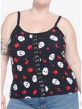 Friday The 13th Mask Hook-And-Eye Girls Cami Plus Size, MULTI, hi-res