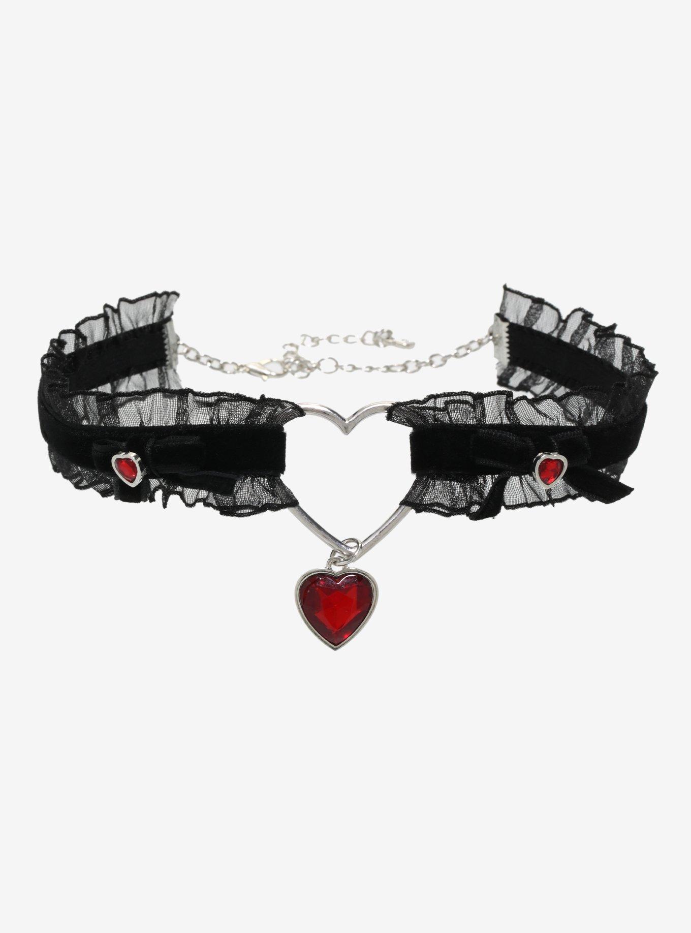 Cute Red Heart Necklace Temperament Fashion Sexy Women Choker Accessories  Clavicle Chain Jewelry Chokers Drop Ship From Harrypotter_jewelry, $0.47