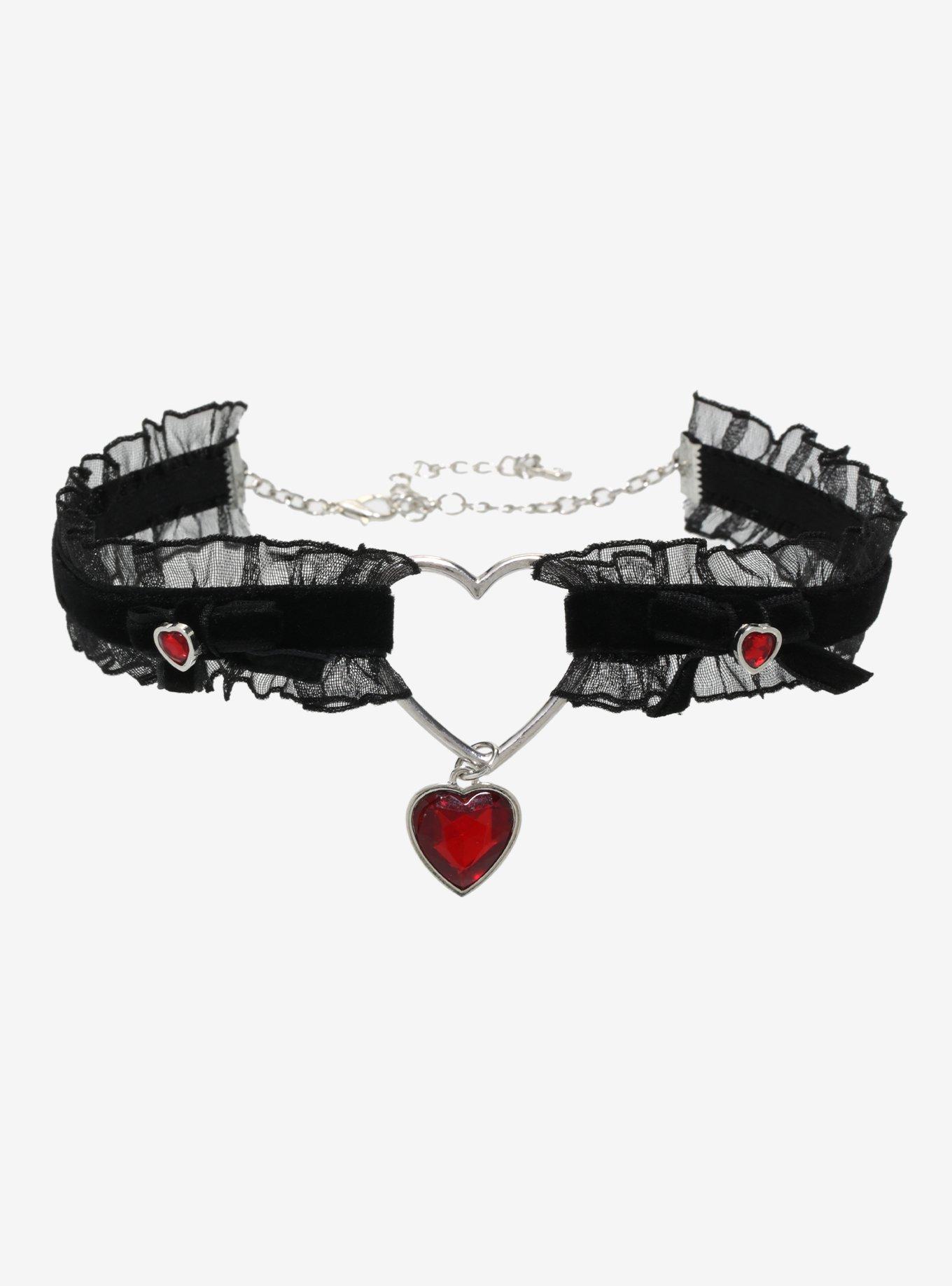 Firetrap' Heart Chain Goth Choker