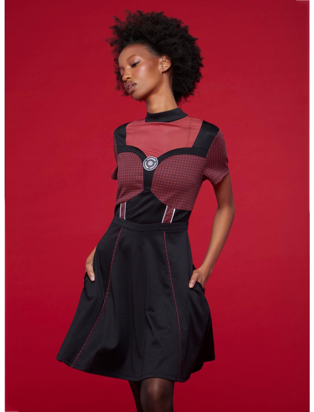 Her Universe Marvel Ant-Man And The Wasp: Quantumania Ant-Man Cosplay Dress, RED  BLACK, hi-res