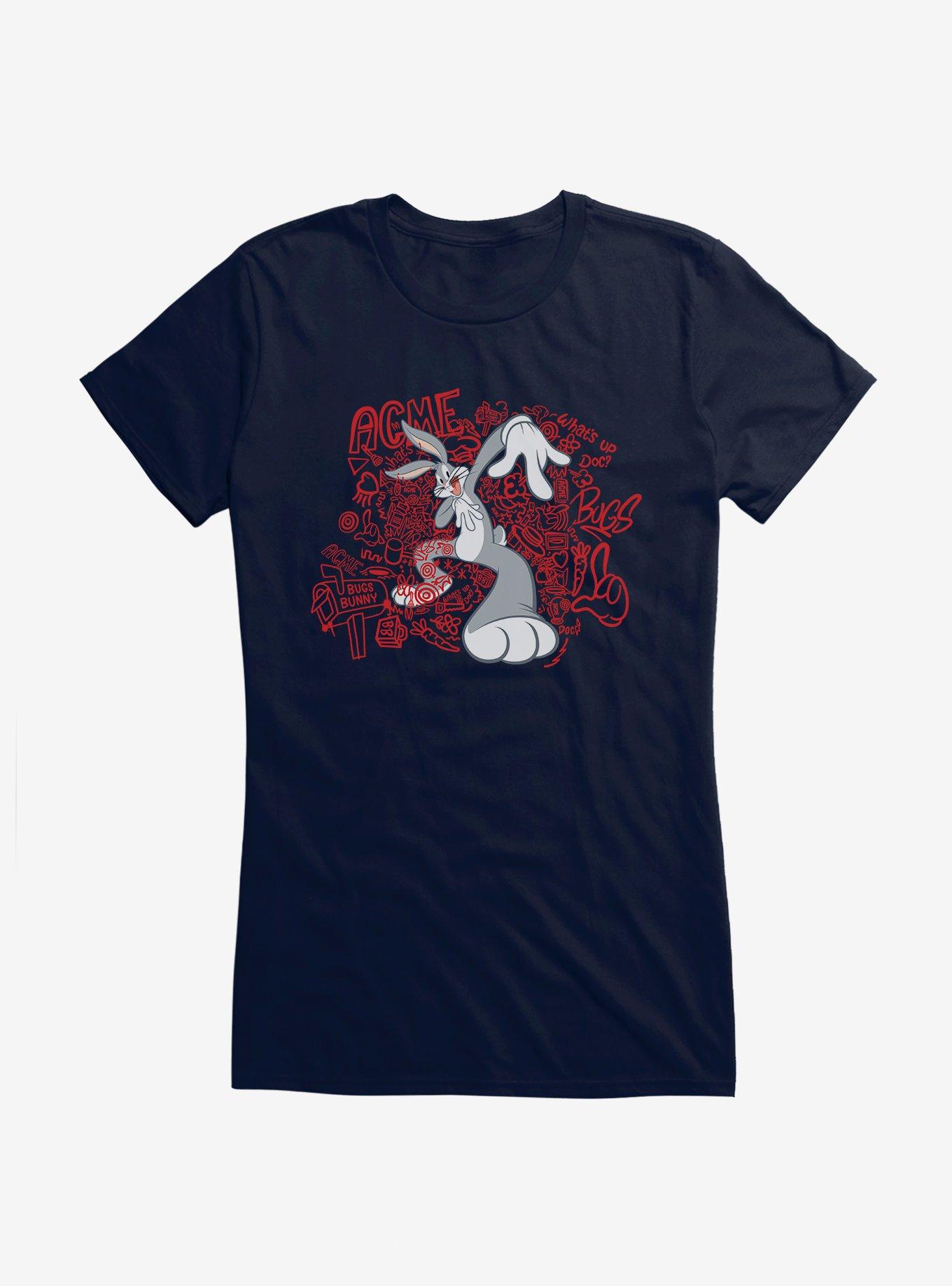 Looney Tunes Bugs Bunny Acme Girls T-Shirt, NAVY, hi-res