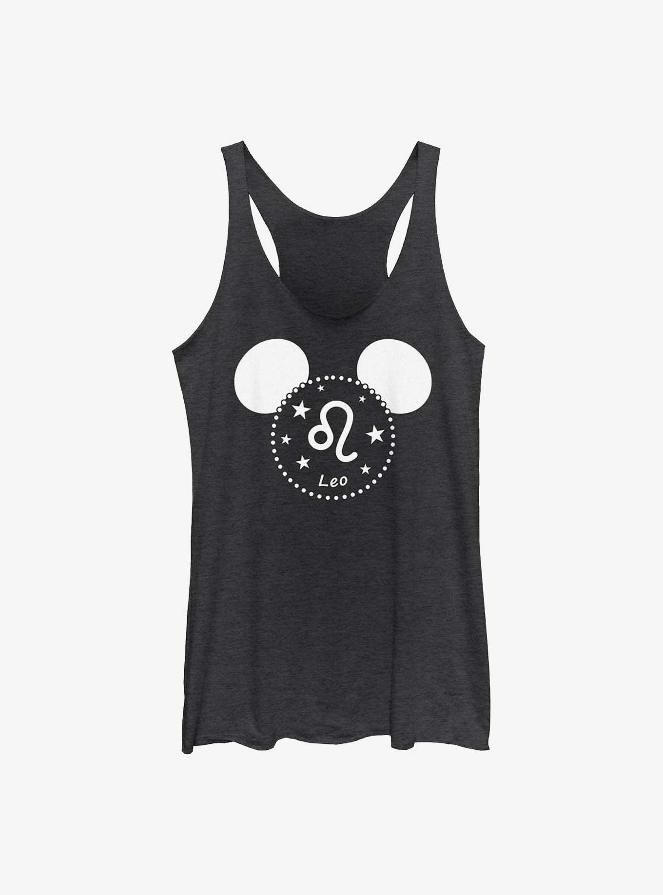 Disney Mickey Mouse Zodiac Leo Girls Tank, BLK HTR, hi-res