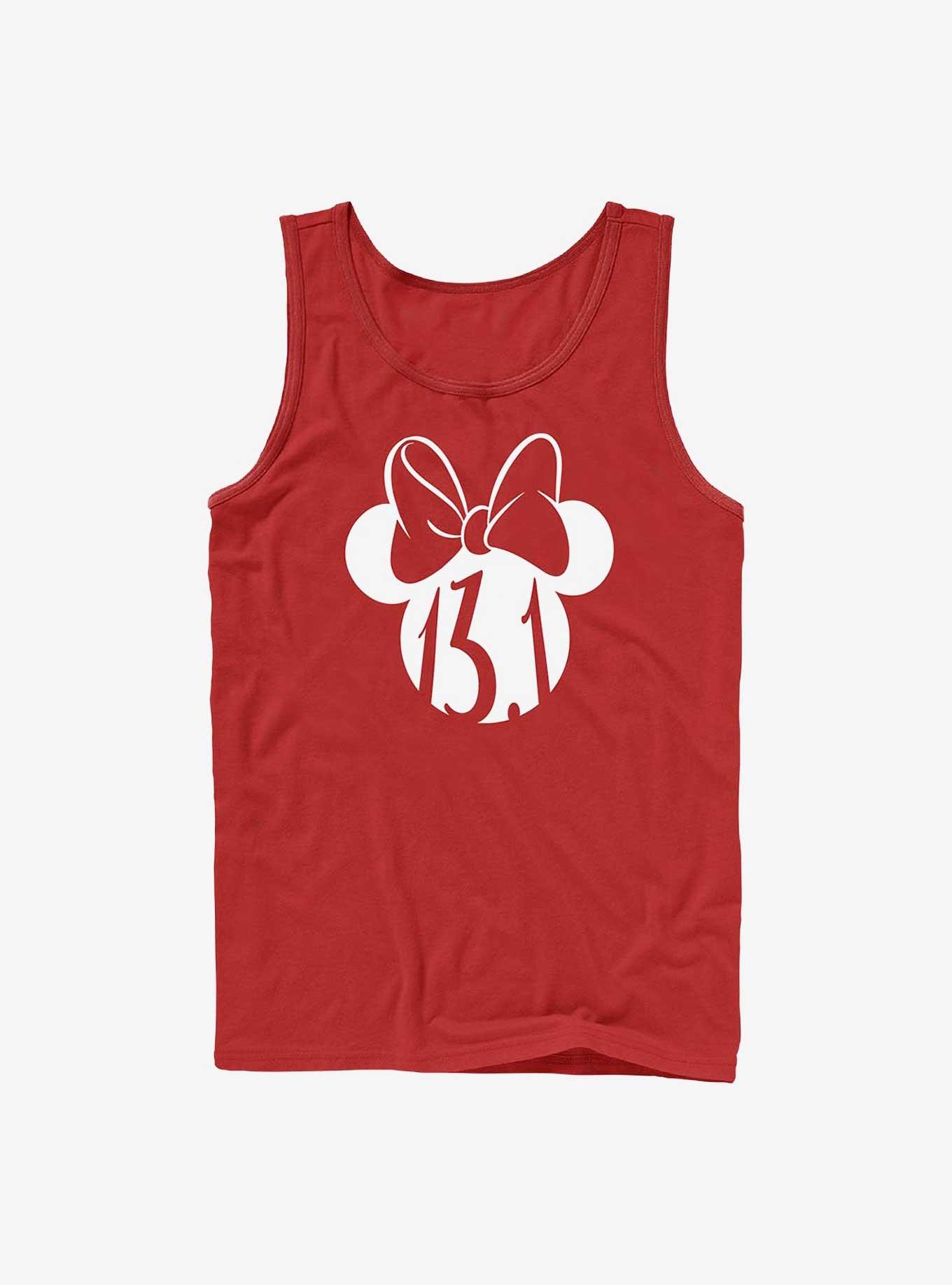 Disney Minnie Mouse 13.1 Half Marathon Ears Tank, RED, hi-res