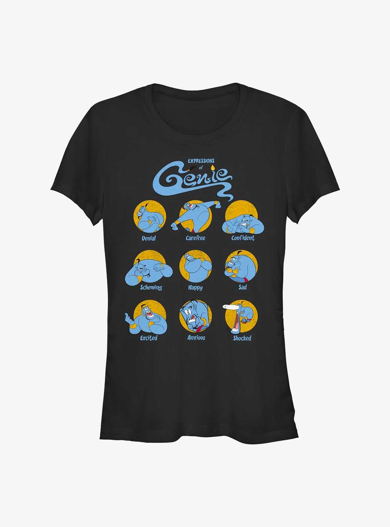 Disney Aladdin Expressions of Genie Girls T-Shirt, BLACK, hi-res