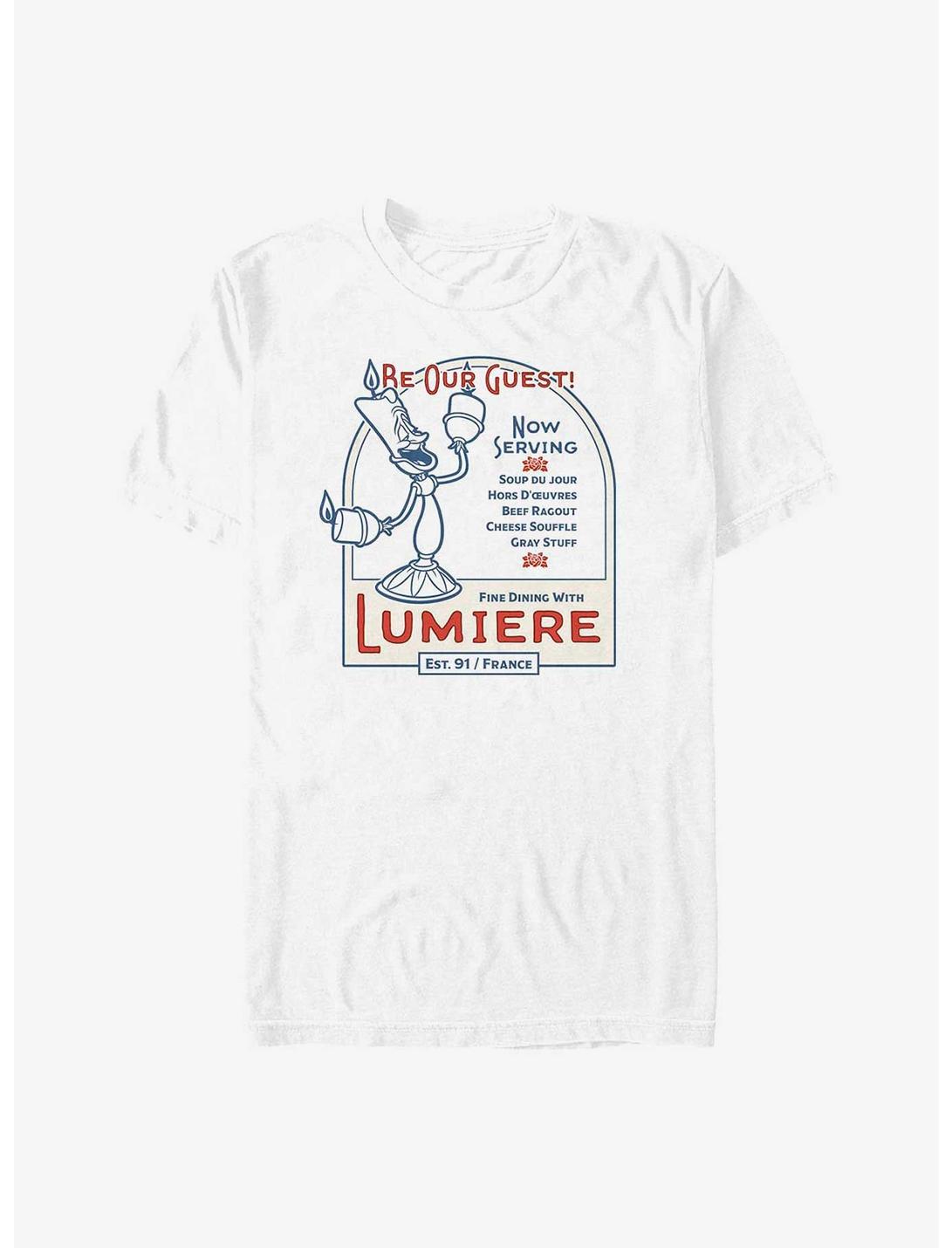 Disney Beauty and the Beast Lumiere Be Our Guest T-Shirt, WHITE, hi-res
