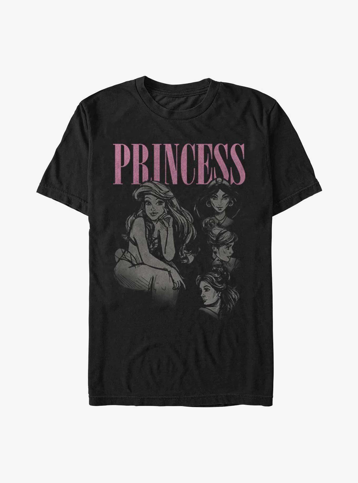 Disney Princesses Sketch T-Shirt, BLACK, hi-res