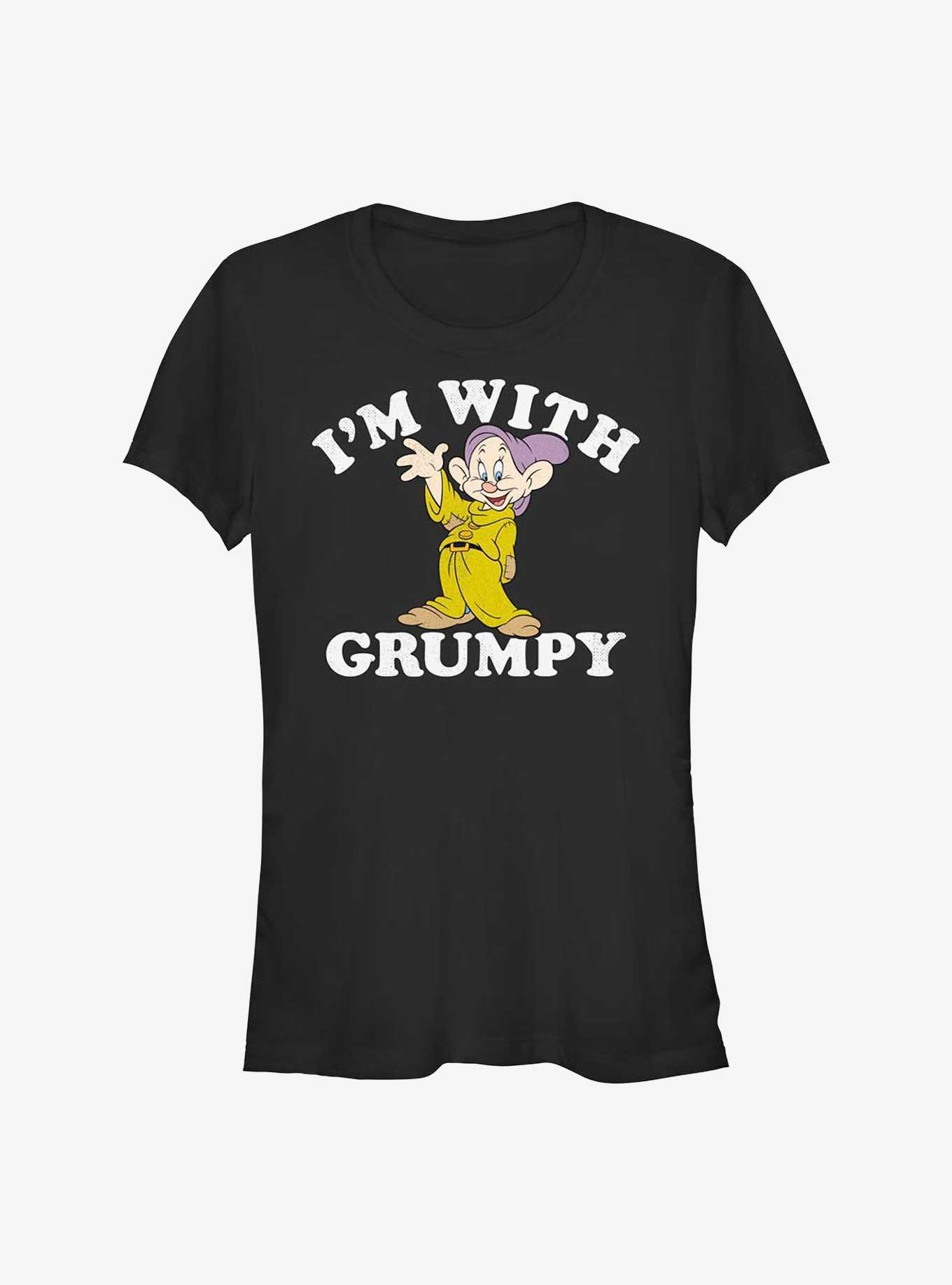 Disney Snow White and the Seven Dwarfs I'm With Grumpy Girls T-Shirt, BLACK, hi-res