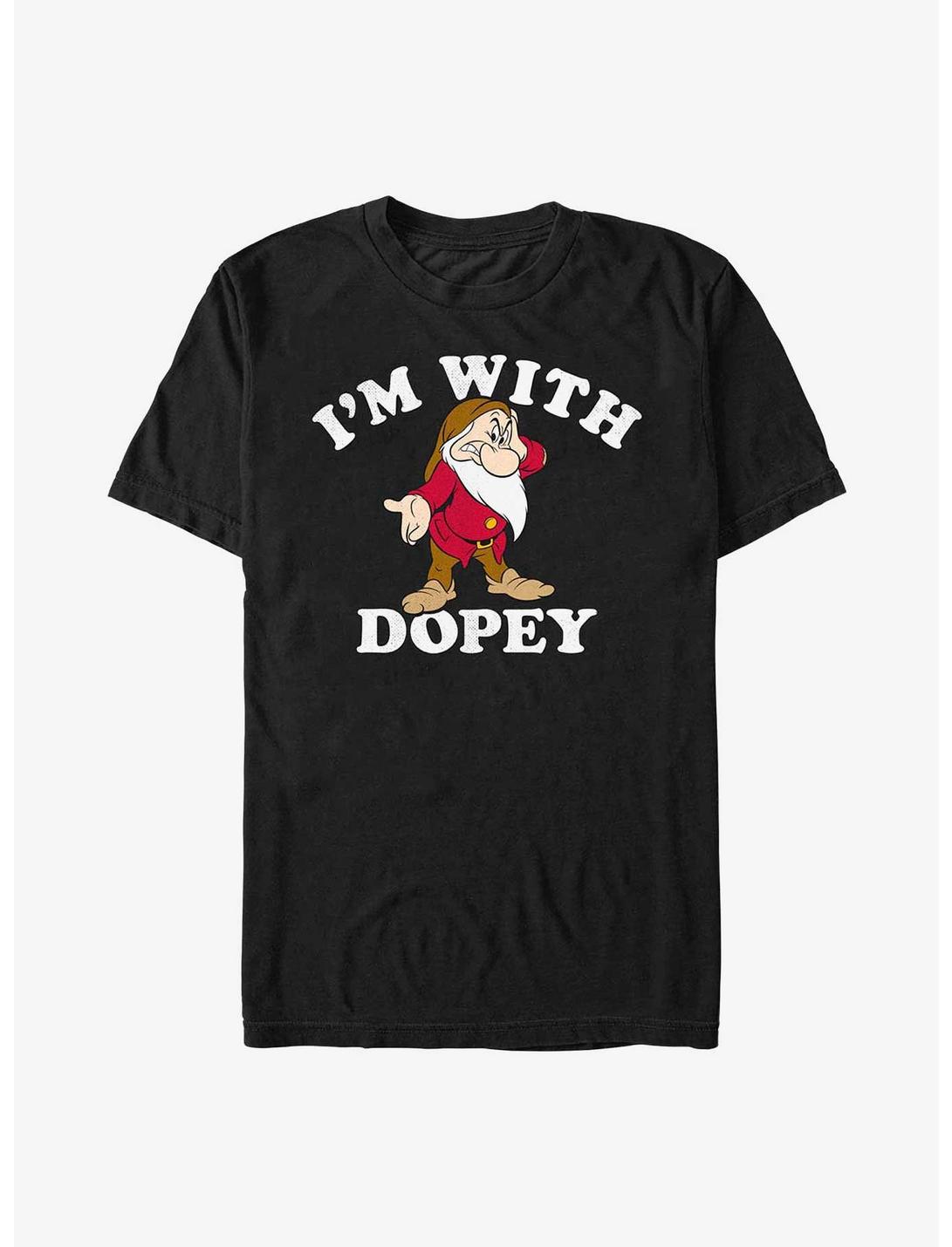 Disney Snow White and the Seven Dwarfs I'm With Dopey T-Shirt, BLACK, hi-res