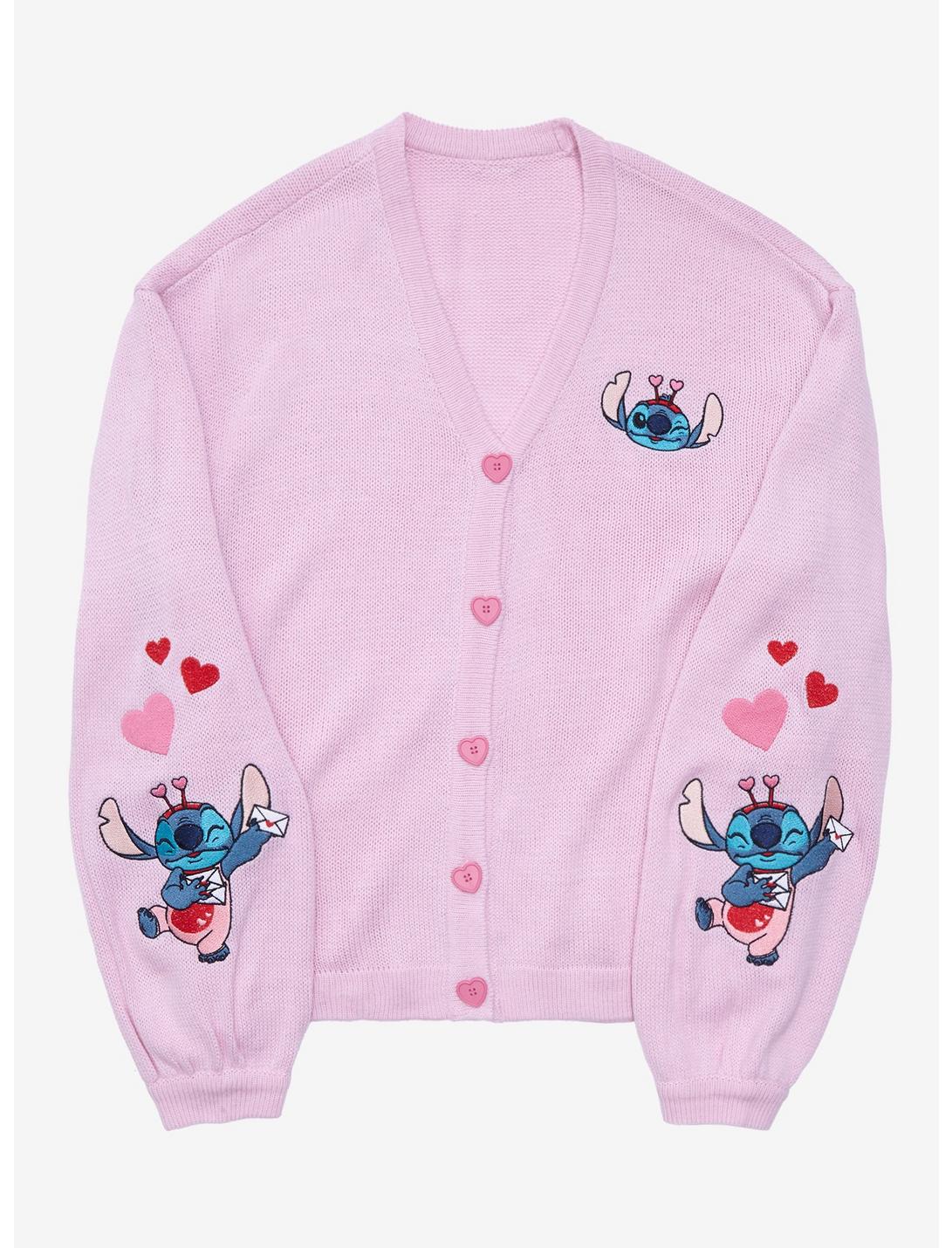 Her Universe Disney Lilo & Stitch Lovebug Skimmer Cardigan, LIGHT PINK, hi-res