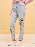 Her Universe Disney Mickey Mouse & Minnie Mouse Mom Jeans, LIGHT WASH, hi-res