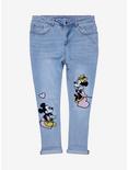 Her Universe Disney Mickey Mouse & Minnie Mouse Mom Jeans Plus Size, LIGHT WASH, hi-res
