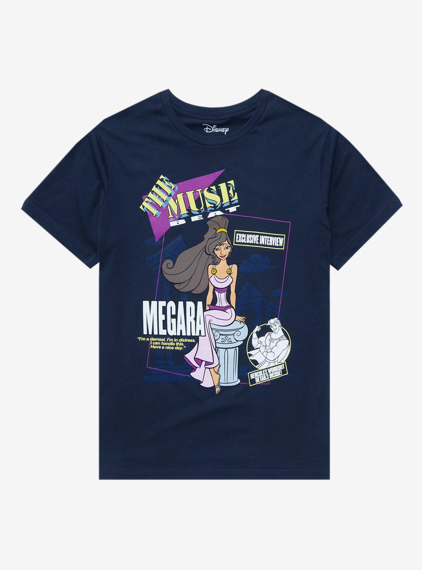 Disney Hercules Meg Magazine Cover T-Shirt - BoxLunch Exclusive, PURPLE, hi-res