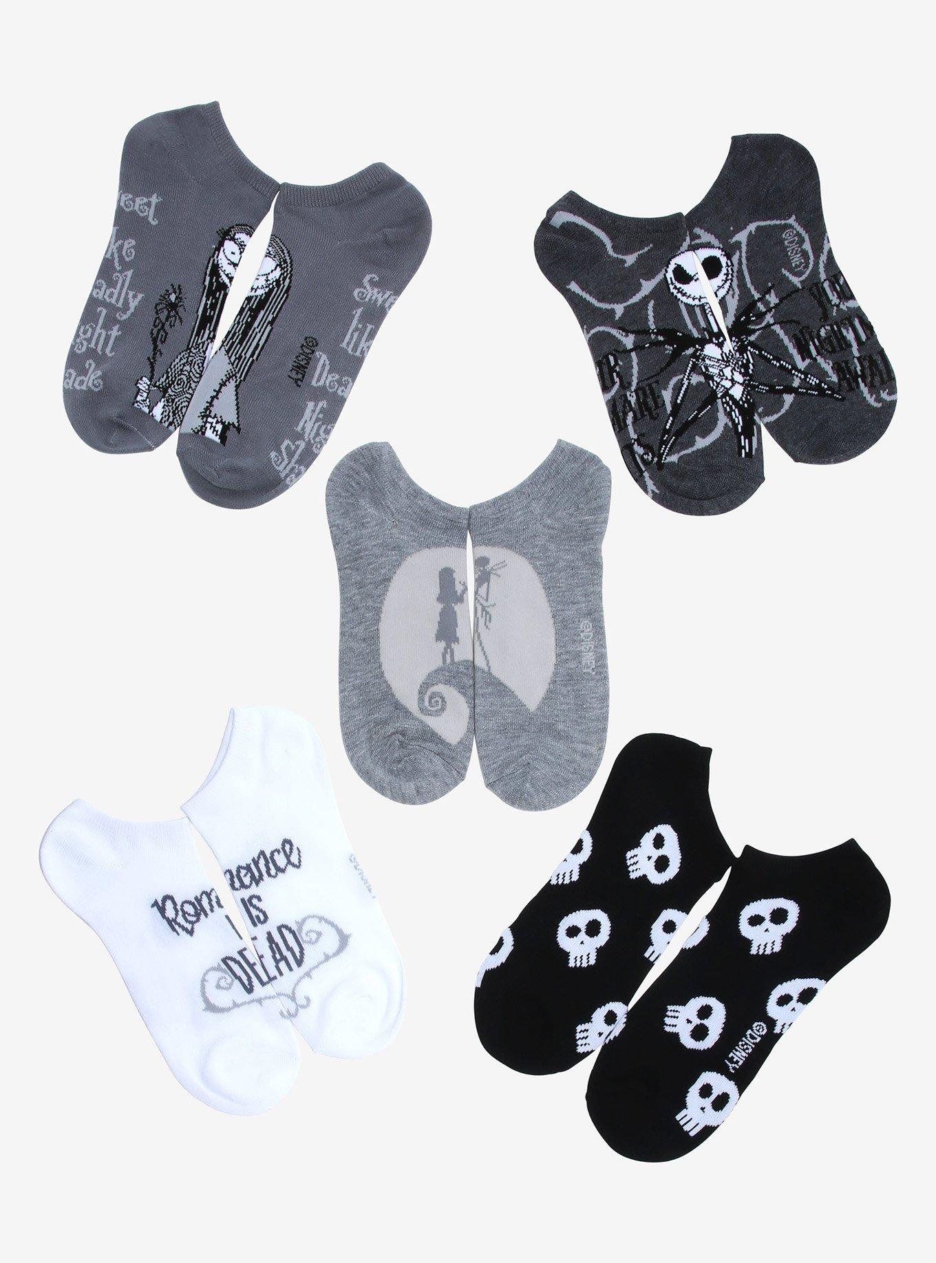 Disney The Nightmare Before Christmas Jack Skellington & Sally Portrait Sock Set, , hi-res