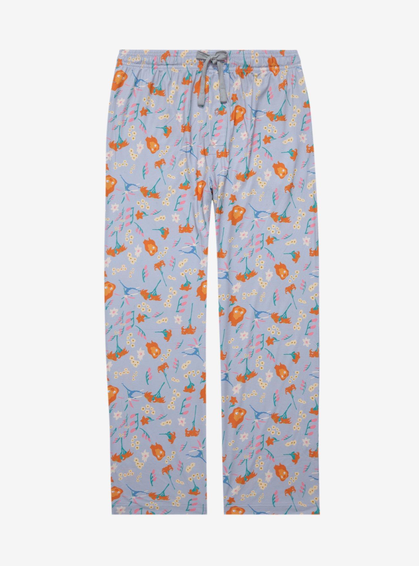 Studio Ghibli Howl's Moving Castle Calcifer Floral Allover Print Sleep Pants  - BoxLunch Exclusive