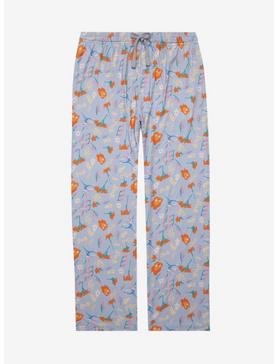 Studio Ghibli Howl’s Moving Castle Calcifer Floral Allover Print Sleep Pants - BoxLunch Exclusive, , hi-res